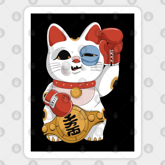 Lucky Cat Champion Magnet by ppmid